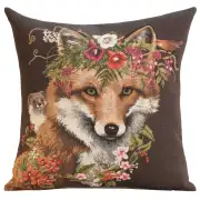 Forest Fox Brown Belgian Cushion Cover