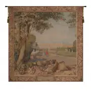 Versailles Carree I French Wall Tapestry - 58 in. x 58 in. Cotton/Viscose/Polyester by Charles le Brun.