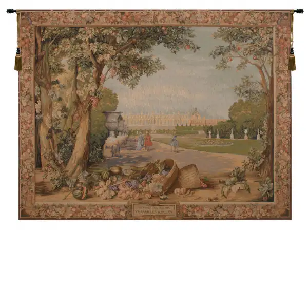 Versailles III French Wall Tapestry - 58 in. x 43 in. Cotton/Viscose/Polyester by Charles le Brun.