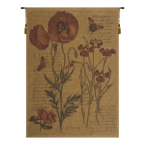 Flanders Poppies III Belgian Tapestry