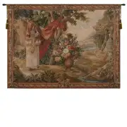 Bouquet Au Drape Fontaine with People French Tapestry