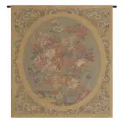 Floral Composition in Vase Cream Italian Wall Tapestry