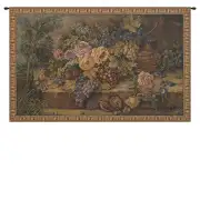 Bouquet With Grapes Italian Tapestry - 40 in. x 26 in. Cotton/Viscose/Polyester by Charlotte Home Furnishings
