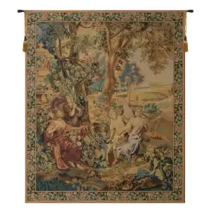 Country Scene Belgian Tapestry Wall Hanging - 53 in. x 66 in. Cotton/Viscose/Polyester by Francois Boucher