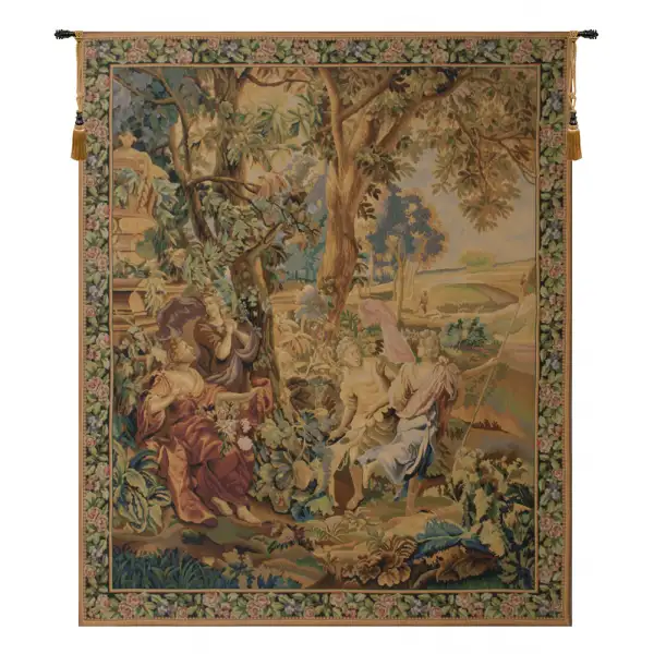 Country Scene Belgian Tapestry Wall Hanging - 53 in. x 66 in. Cotton/Viscose/Polyester by Francois Boucher