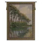 Canal In Flanders Mill Belgian Tapestry Wall Hanging - 31 in. x 41 in. Cotton/Viscose/Polyester by Charlotte Home Furnishings