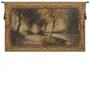 Automne Belgian Tapestry Wall Hanging - 99 in. x 60 in. Cotton/Viscose/Polyester by V. Houben