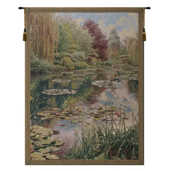 Monet Vertical Belgian Tapestry Wall Hanging - 68 in. x 80 in. Cotton/Viscose/Polyester by Claude Monet