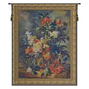 Bouquet Dore Belgian Tapestry Wall Hanging - 36 in. x 46 in. Cotton/Treveria/Wool by Jan Van Huysum