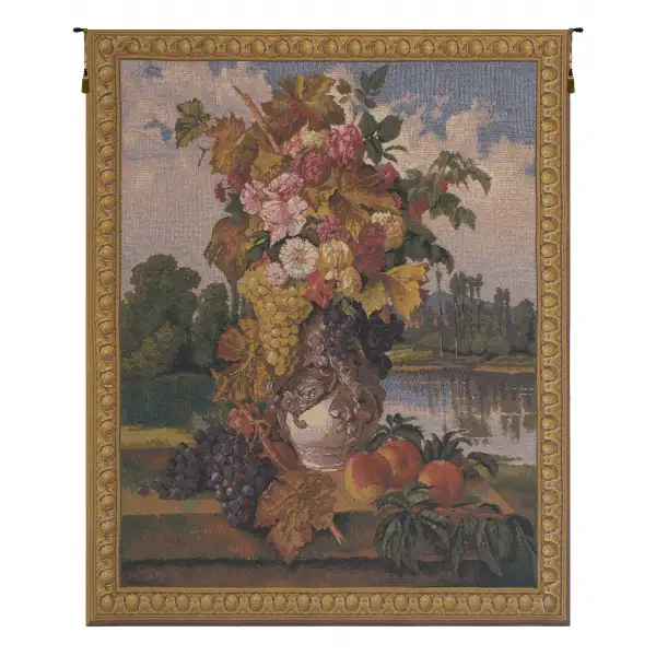 Reflections Small Belgian Tapestry Wall Hanging - 26 in. x 31 in. Cotton/Viscose/Polyester by Charlotte Home Furnishings