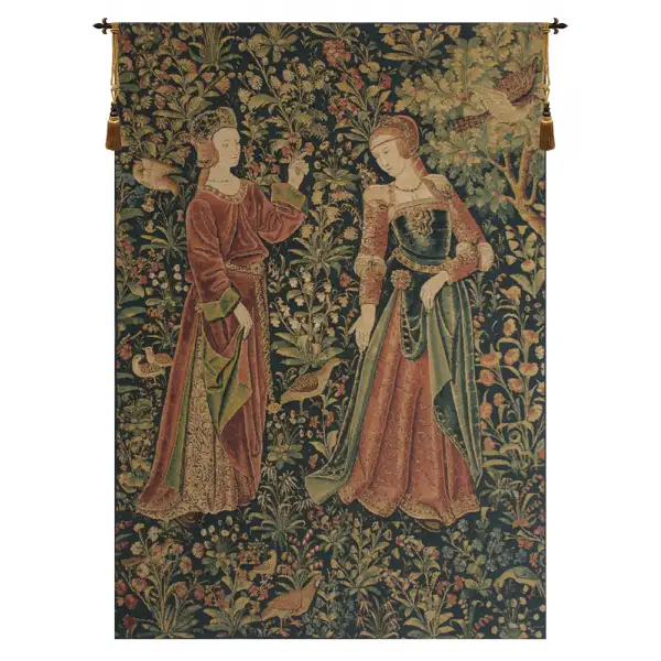 Promenade Left Panel Belgian Tapestry Wall Hanging - 40 in. x 57 in. Cotton/Viscose/Polyester by Pieter van Aeist