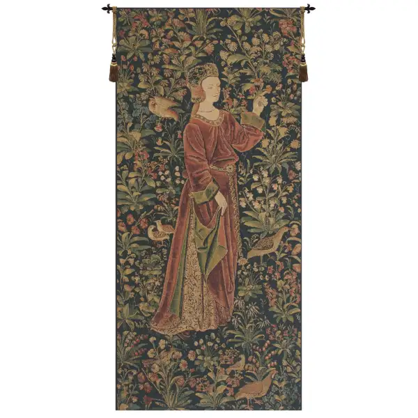 Promenade I Left Panel Belgian Tapestry Wall Hanging - 26 in. x 58 in. Cotton/Viscose/Polyester by Pieter van Aeist