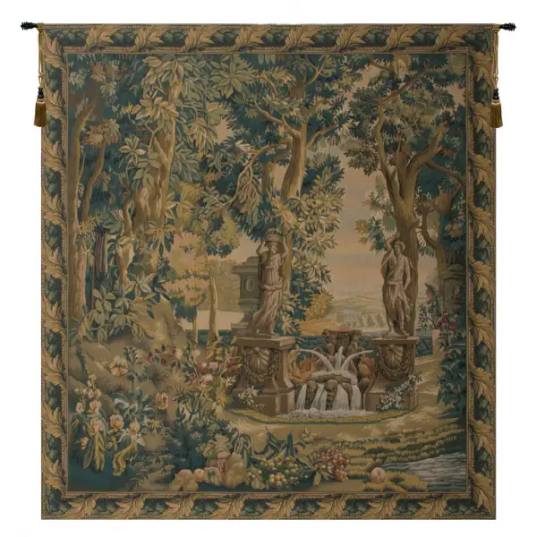 Villa Garden Classic Belgian Tapestry Wall Hanging - 62 in. x 66 in. Cotton/Viscose/Polyester by Charlotte Home Furnishings