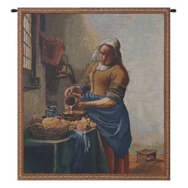 Servant Girl Belgian Tapestry Wall Hanging