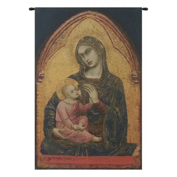 Madonna En Or Belgian Tapestry Wall Hanging - 23 in. x 38 in. CottonWool by Barnaba da Modena