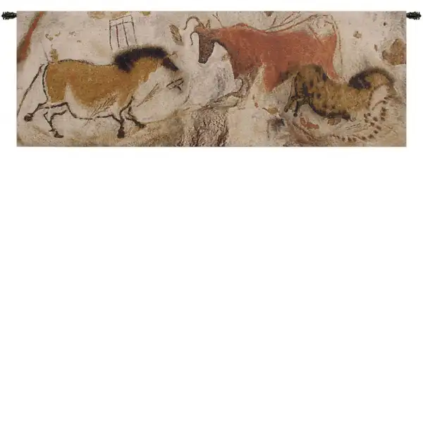 Lascaux Part Belgian Tapestry Wall Hanging - 62 in. x 21 in. Cotton/Treveria/Wool by Charlotte Home Furnishings