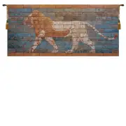 Lion Nebuchadnezzar II Belgian Tapestry Wall Hanging - 82 in. x 38 in. CottonWool by Charlotte Home Furnishings