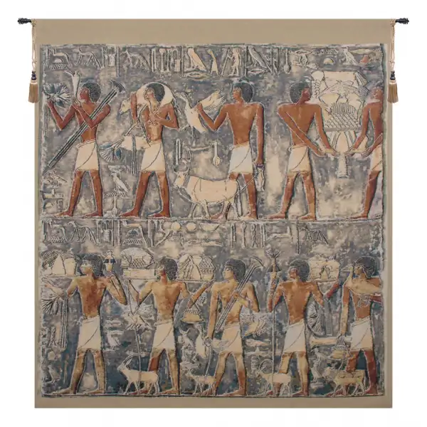 Saqqarah Blue Belgian Tapestry Wall Hanging