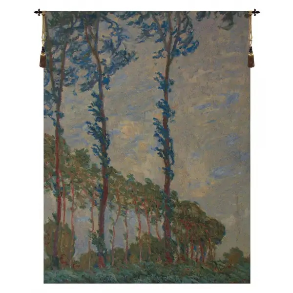 Claude Monet Trees Belgian Tapestry Wall Hanging - 60 in. x 82 in. Cotton/Viscose/Polyester by Claude Monet