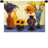 Floral Study American Made Still Life Design Woven Tapestry Wall Hanging NEW