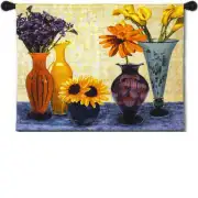 Floral Study Wall Tapestry - 40 in. x 53 in. Cotton by Charlotte Home Furnishings