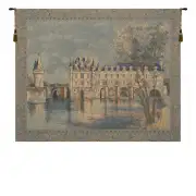 Chenonceau Castle Belgian Tapestry Wall Hanging - 44 in. x 37 in. Cotton/Viscose/Polyester by Charlotte Home Furnishings