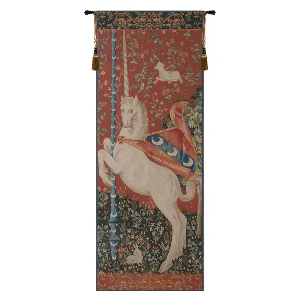 Portiere Licorne French Wall Tapestry - 29 in. x 75 in. Cotton/Viscose/Polyester by Charlotte Home Furnishings