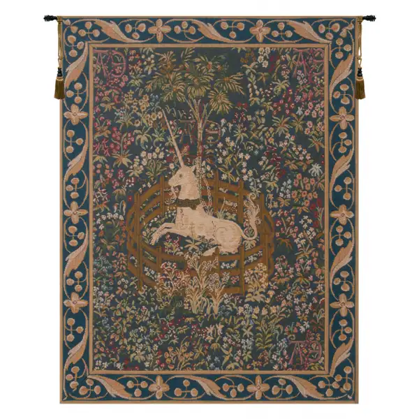 Licorne Captive French Wall Tapestry - 25 in. x 32 in. Cotton/Viscose/Polyester by Charlotte Home Furnishings