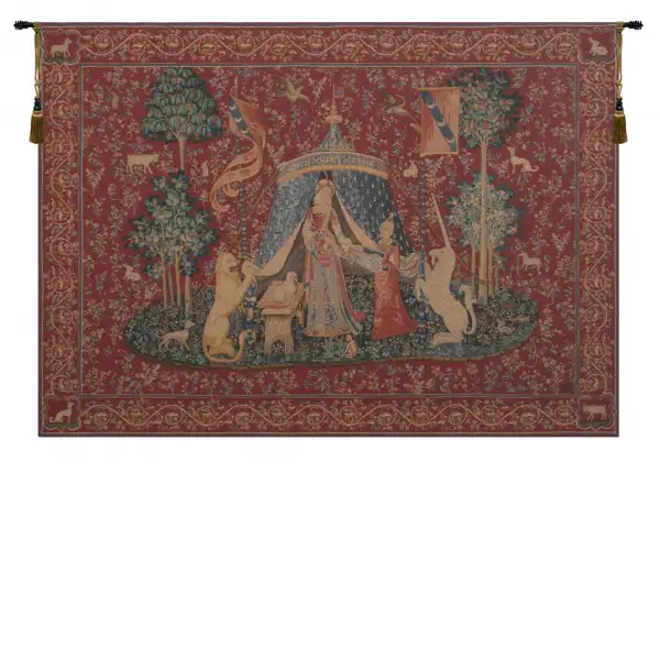 A Mon Seul Desir I French Wall Tapestry - 44 in. x 34 in. CottonWool by Charlotte Home Furnishings