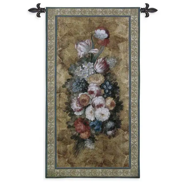 Floral Reflections I Tapestry Wall Hanging