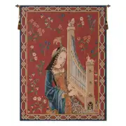 Dame A La Licorne I French Wall Tapestry - 19 in. x 26 in. Cotton/Viscose/Polyester by Charlotte Home Furnishings