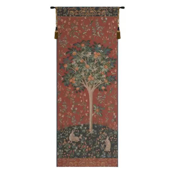Oranger Medieval Tree French Wall Tapestry - 29 in. x 73 in. cotton by Charlotte Home Furnishings