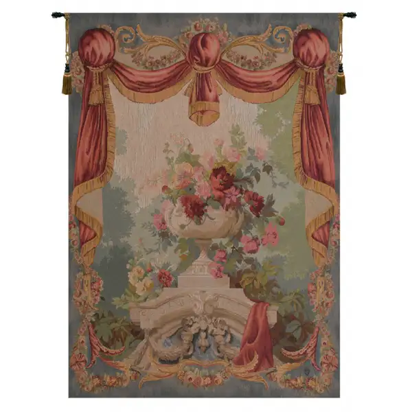 Drape Fleuri French Wall Tapestry - 43 in. x 58 in. Wool/Cotton by Charlotte Home Furnishings