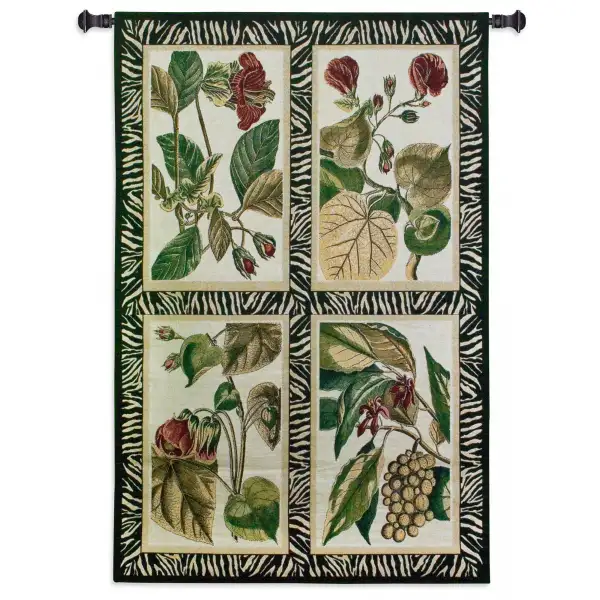 Floral Quad Tapestry Wall Hanging