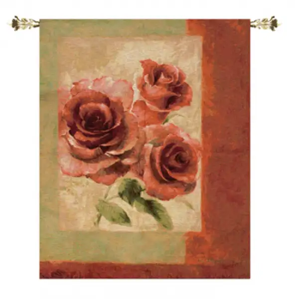 Damask Rose Fine Art Tapestry