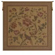 Birds Of Paradise With Border Belgian Tapestry - 52 in. x 52 in. SoftCottonChenille by Charlotte Home Furnishings