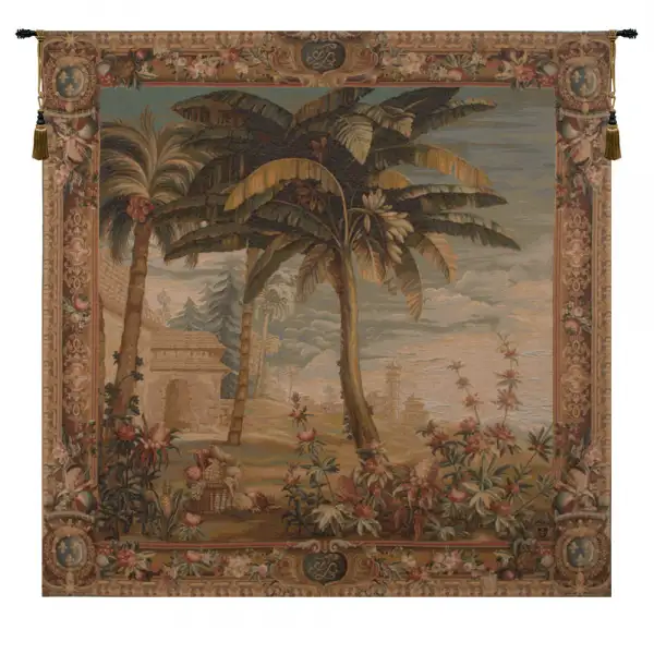 Paysage Exotique Landscape French Wall Tapestry - 58 in. x 58 in. Wool/cotton/others by Charlotte Home Furnishings