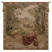 Verdure Au Chateau I French Wall Tapestry - 55 in. x 58 in. Wool/cotton/others by Charlotte Home Furnishings