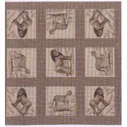 Lion and Cheetah French Tapestry Throw