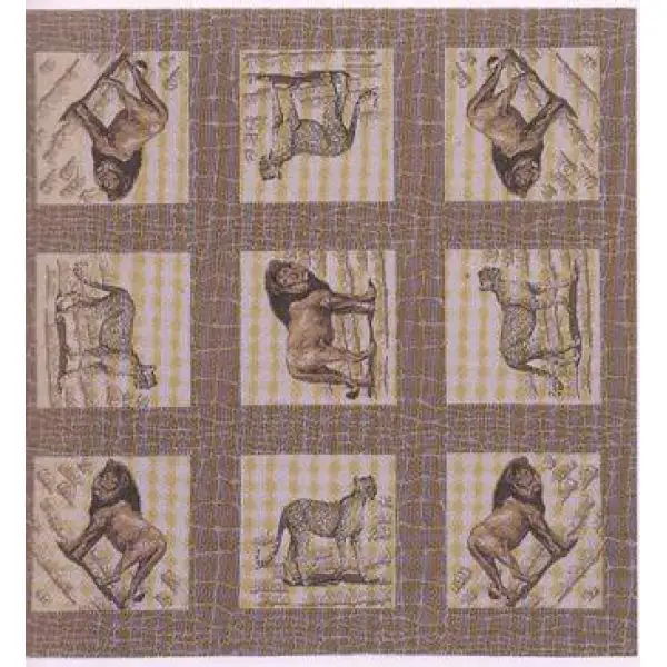 Lion and Cheetah French Tapestry Throw