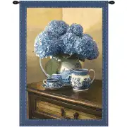 Blue Willow Large Fine Art Tapestry