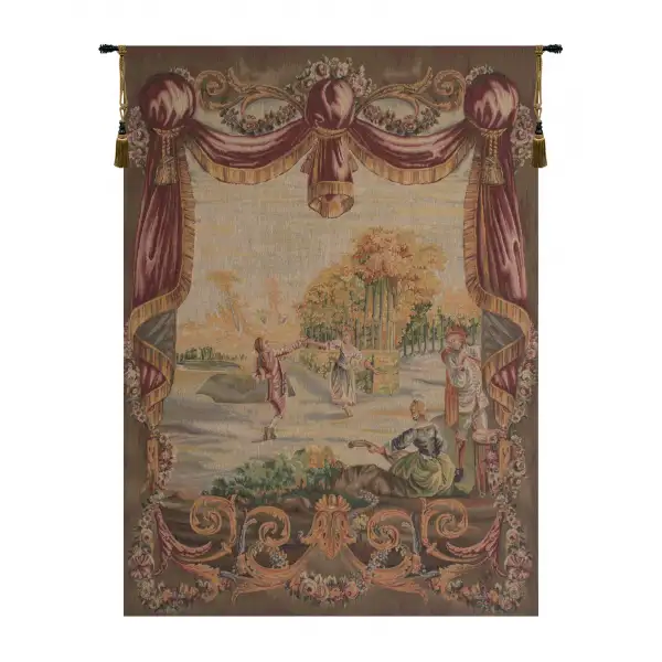 Danse Au Jardin Garden Dance French Wall Tapestry - 44 in. x 58 in. CottonWool by Jean-Baptiste Huet