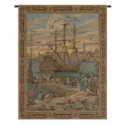 The Galleon Guardi Italian Tapestry Wall Hanging