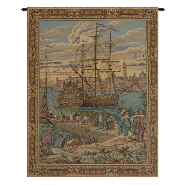 The Galleon Guardi Italian Wall Tapestry