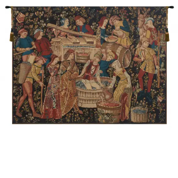 Grapes Harvest Vendanges Belgian Wall Tapestry