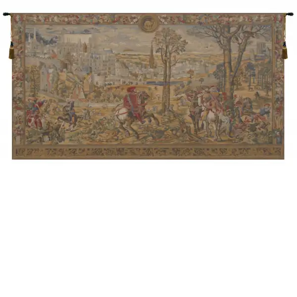 Medieval Brussels Belgian Tapestry Wall Hanging - 70 in. x 38 in. Cotton/Viscose/Polyester by Charlotte Home Furnishings