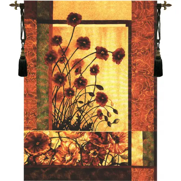 Contemporary Poppy Wall Tapestry