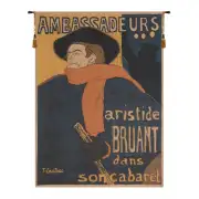 Artistide Bruant Lautrec  Belgian Wall Tapestry