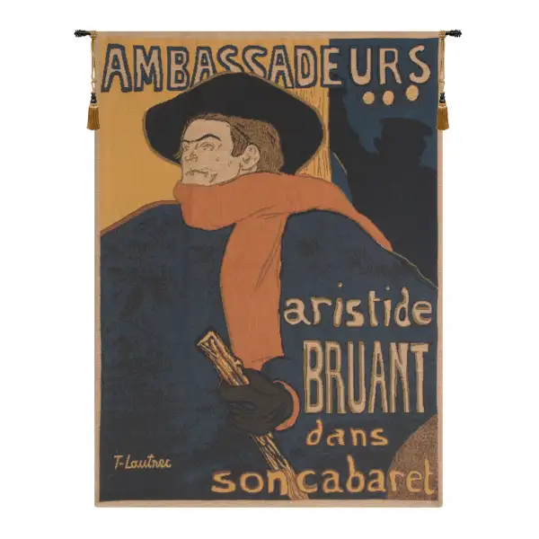 Artistide Bruant Lautrec  Belgian Wall Tapestry