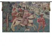 Hunting Scene European Tapestry Wall Hanging